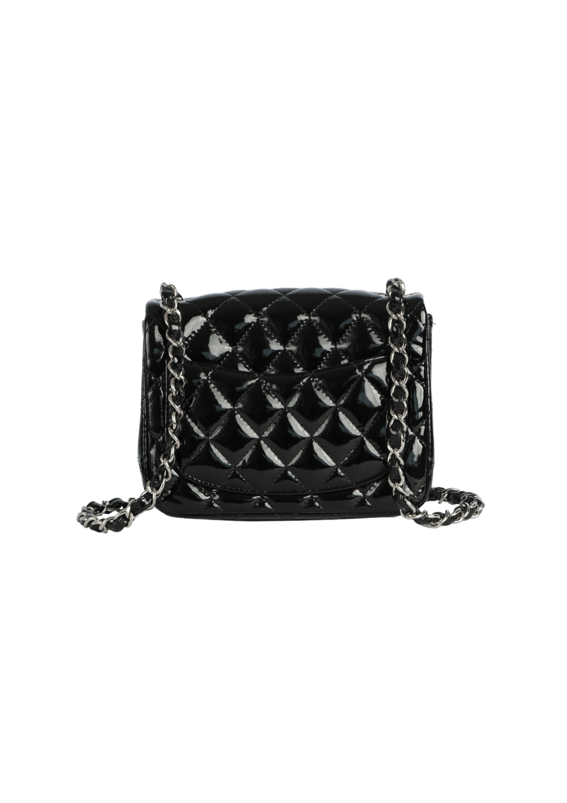 MINI SQUARE CLASSIC SINGLE FLAP PATENT LEATHER