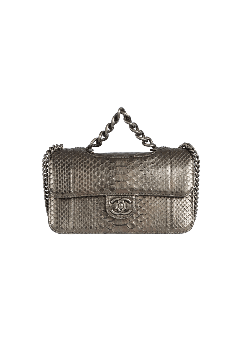 PERFECT EDGE FLAP BAG PYTHON