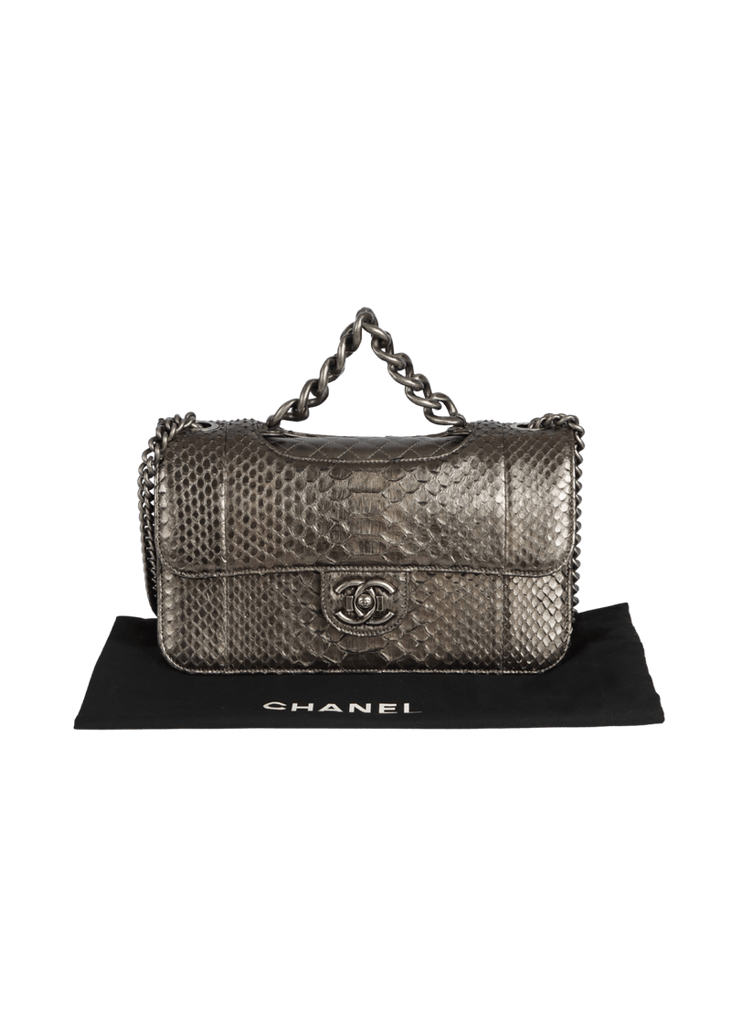 PERFECT EDGE FLAP BAG PYTHON