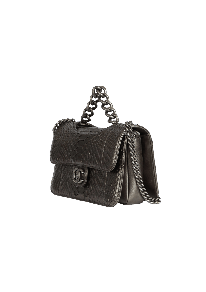 PERFECT EDGE FLAP BAG PYTHON