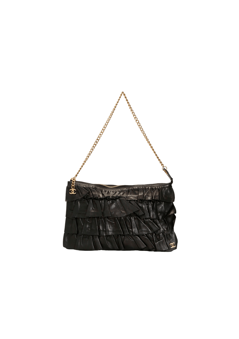 RUFFLE EVENING BAG