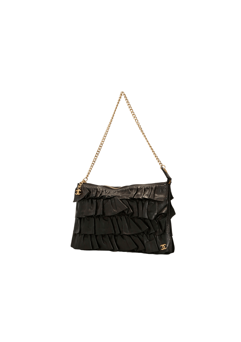 RUFFLE EVENING BAG