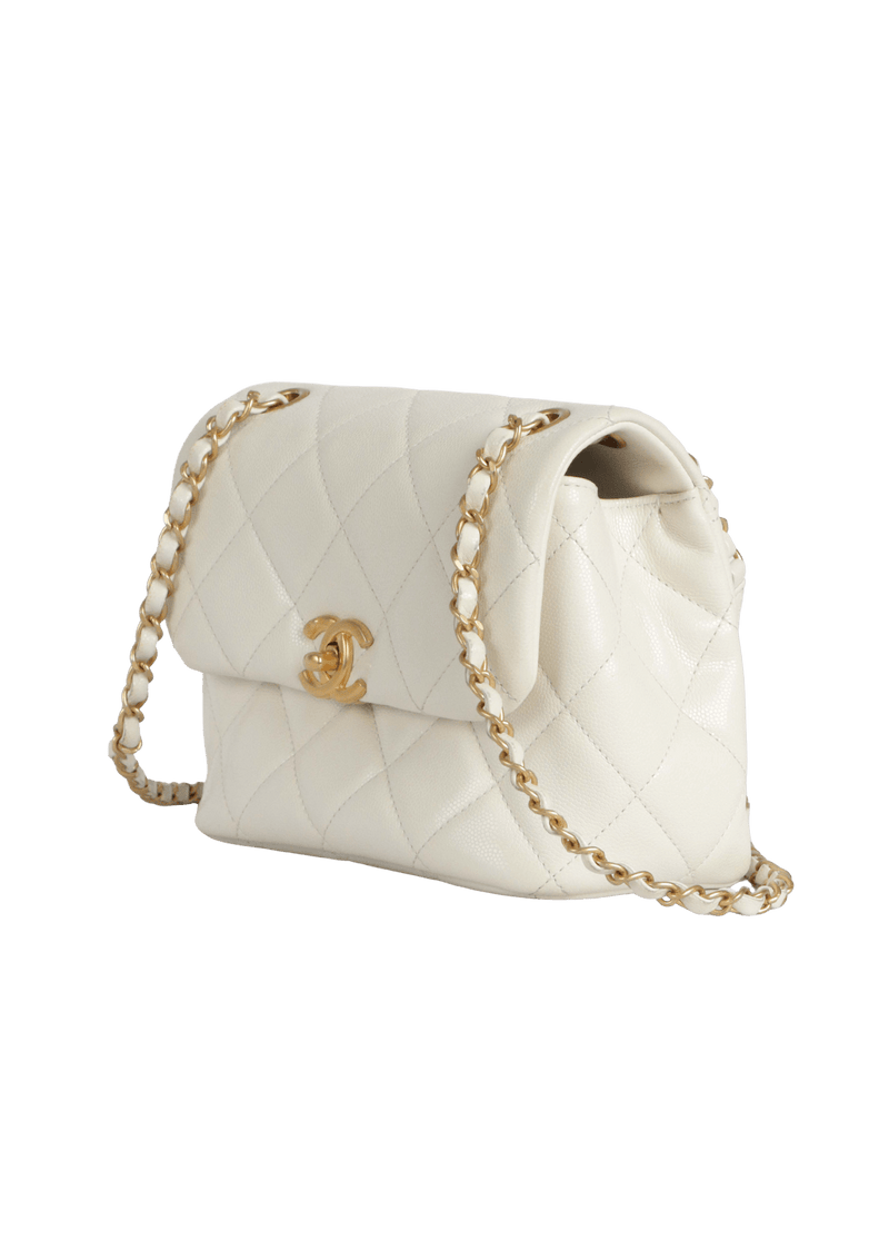 SHINY CAVIAR MINI FLAP BAG