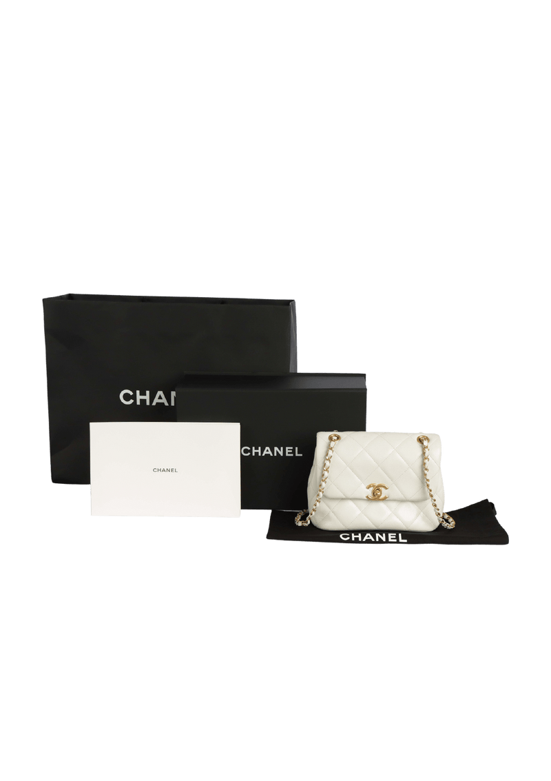 SHINY CAVIAR MINI FLAP BAG