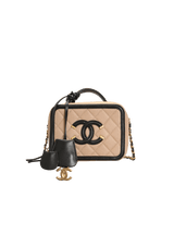 SMALL CC FILIGREE VANITY CASE CAVIAR