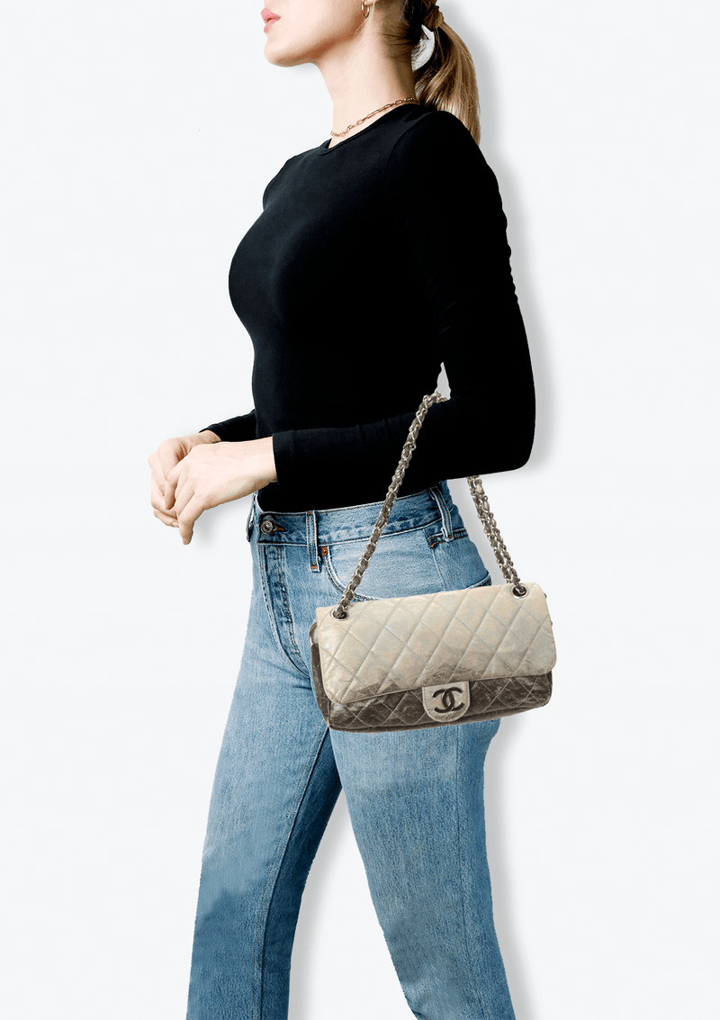 SMALL MELROSE DEGRADE FLAP BAG