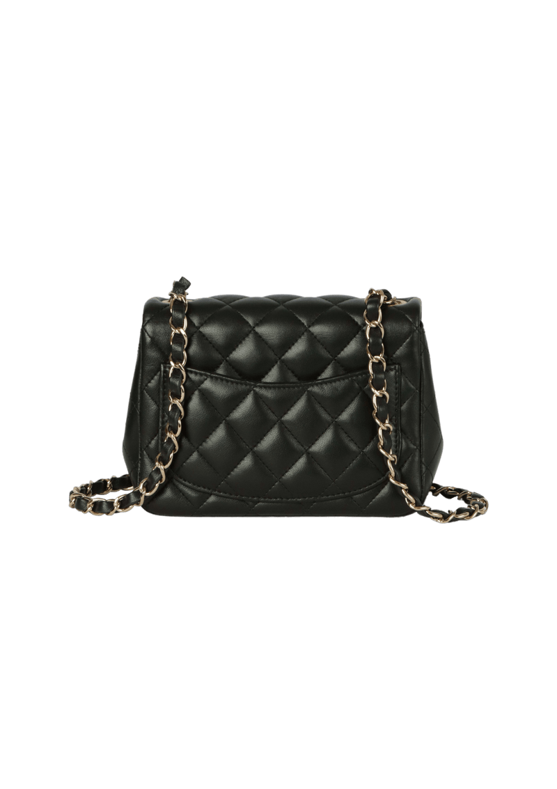 MINI SQUARE CLASSIC SINGLE FLAP LAMBSKIN