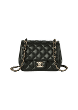 MINI SQUARE CLASSIC SINGLE FLAP LAMBSKIN