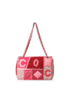 TWEED PATCHWORK FLAP BAG