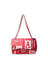 TWEED PATCHWORK FLAP BAG