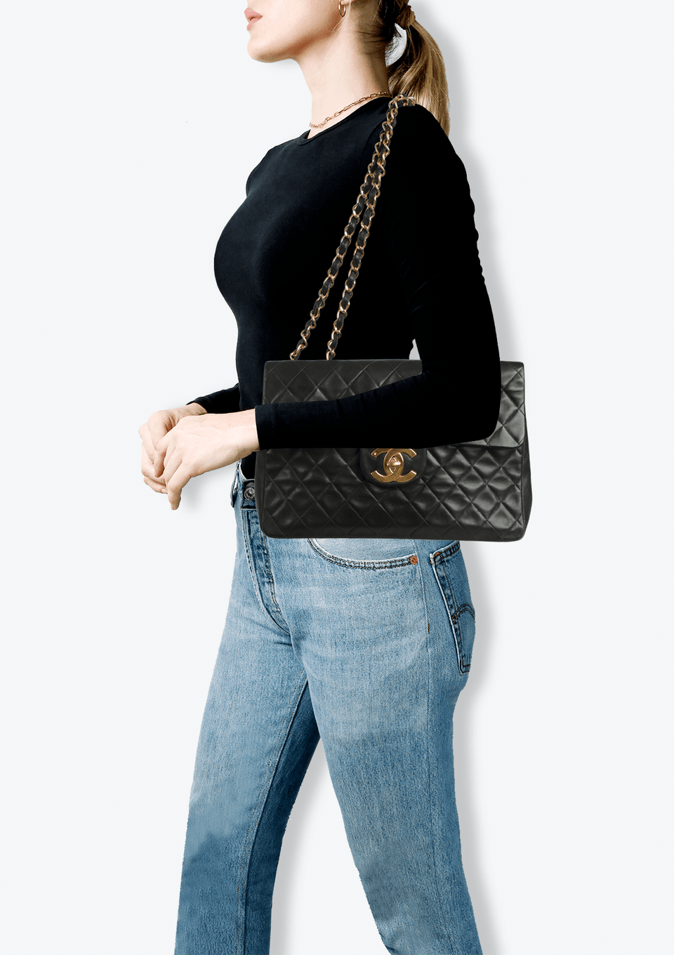 VINTAGE MAXI JUMBO FLAP BAG