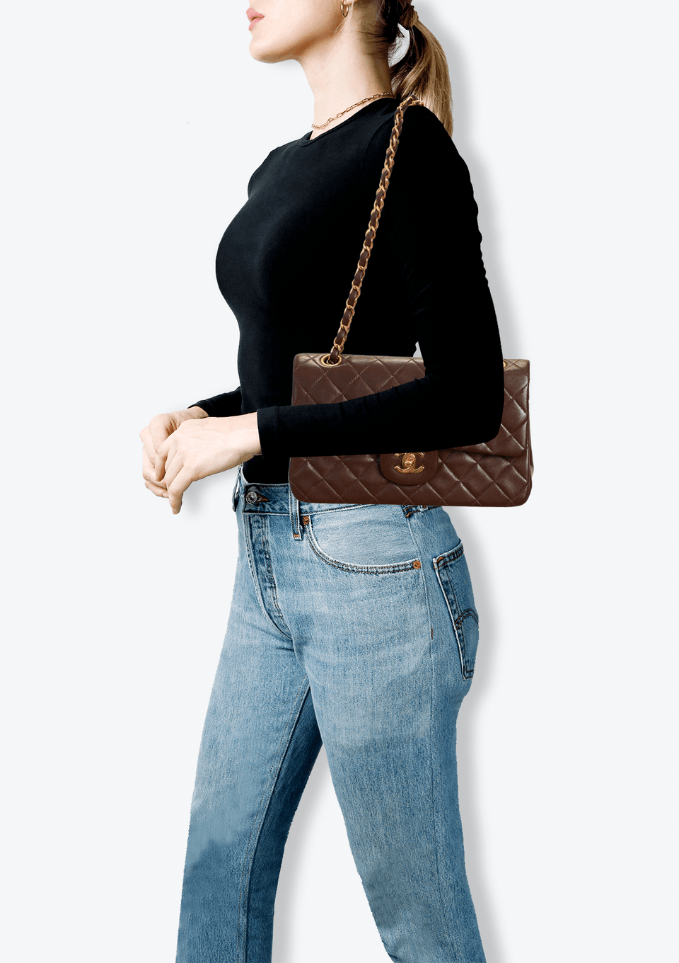 VINTAGE SMALL CLASSIC DOUBLE FLAP LAMBSKIN