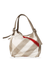CHECK CANVAS SHOULDER BAG