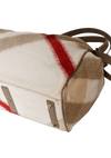 CHECK CANVAS SHOULDER BAG