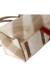 CHECK CANVAS SHOULDER BAG