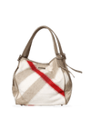 CHECK CANVAS SHOULDER BAG