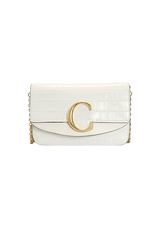 CROCODILE EMBOSSED C CHAIN CLUTCH