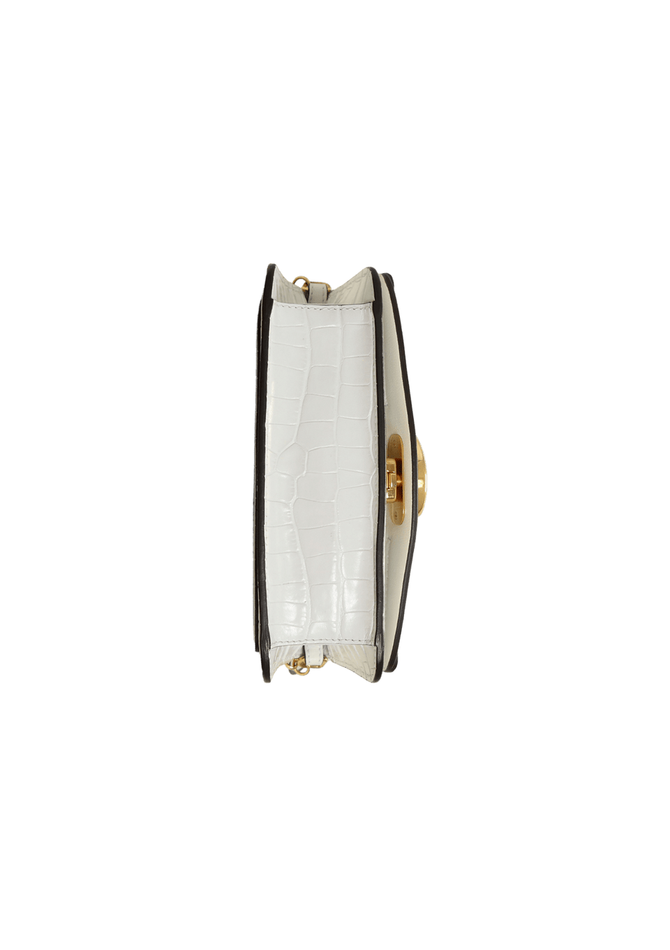 BOLSA CHLOÉ CROCODILE EMBOSSED C CHAIN CLUTCH BRANCO ORIGINAL – Gringa