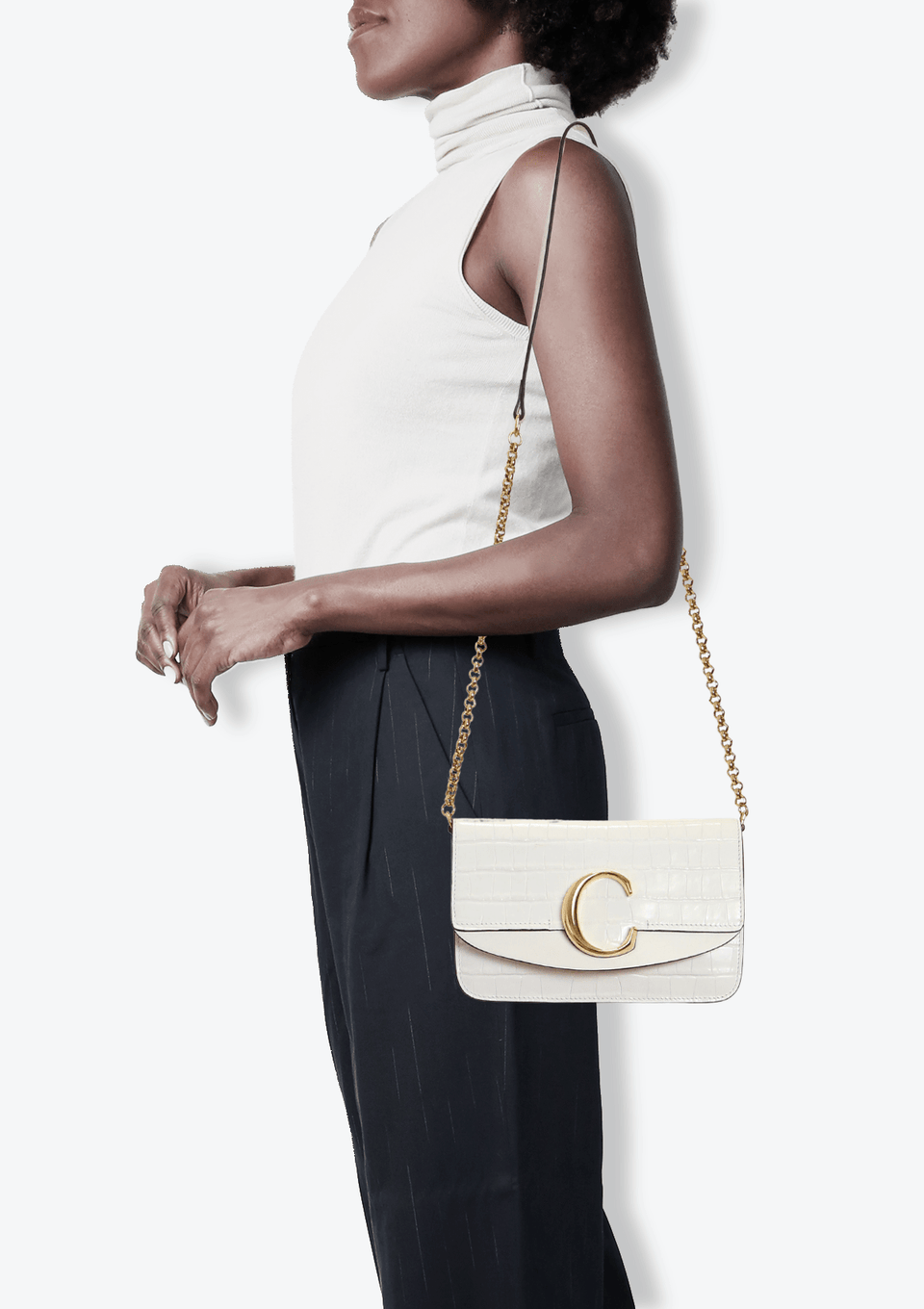 美品◆Chloe◆クラッチバッグ◆ゴールド クロエ Chloe ショルダーバッグ クラッチバッグ エディス 2WAY ミニ