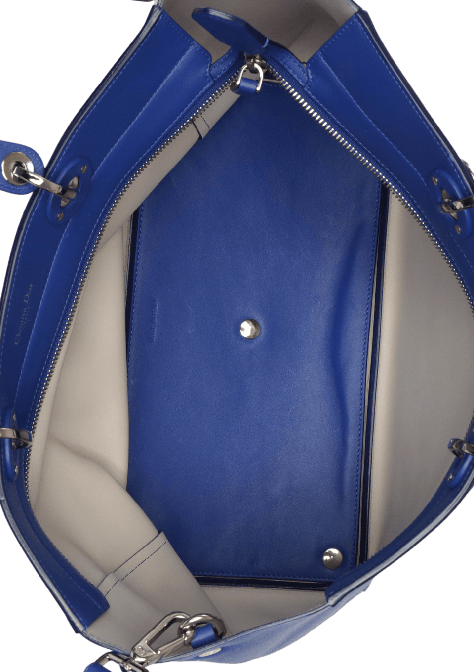 BOLSA CHRISTIAN DIOR CALFSKIN DIORISSIMO ZIP TOTE BAG AZUL