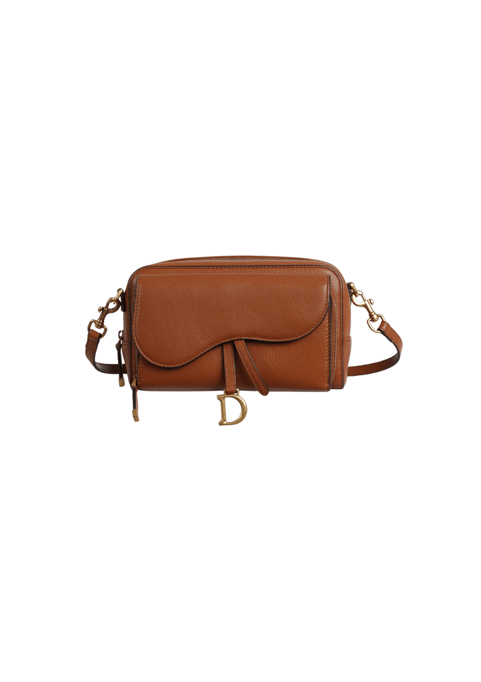 BOLSA CHRISTIAN DIOR DOUBLE SADDLE POUCH MARROM ORIGINAL – Gringa