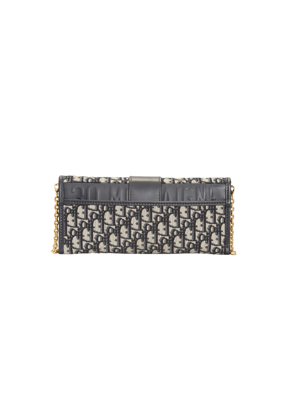 ら*送様 Christian Dior BOLSA CHRISTIAN DIOR OBLIQUE 30 MONTAIGNE CHAIN CLUTCH AZUL
