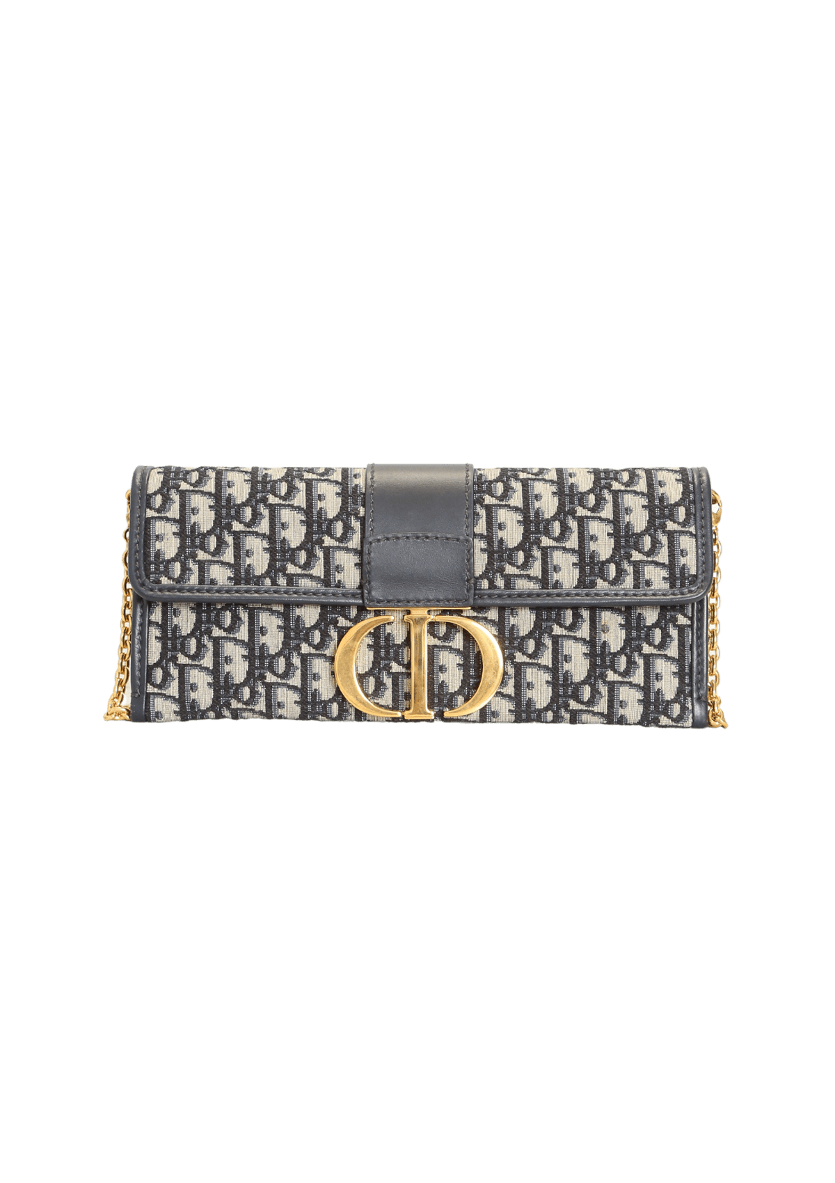 BOLSA CHRISTIAN DIOR OBLIQUE 30 MONTAIGNE CHAIN CLUTCH AZUL