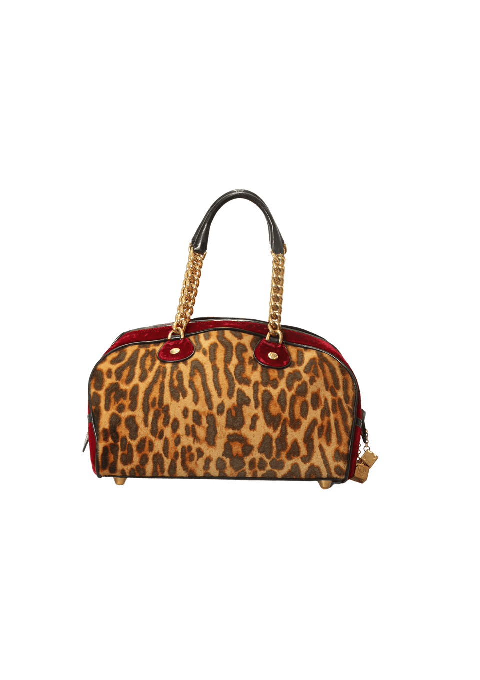 VINTAGE LEOPARD GAMBLER DICE BAG