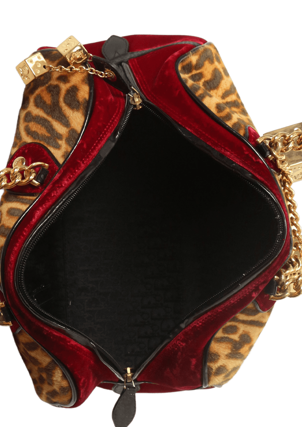 VINTAGE LEOPARD GAMBLER DICE BAG