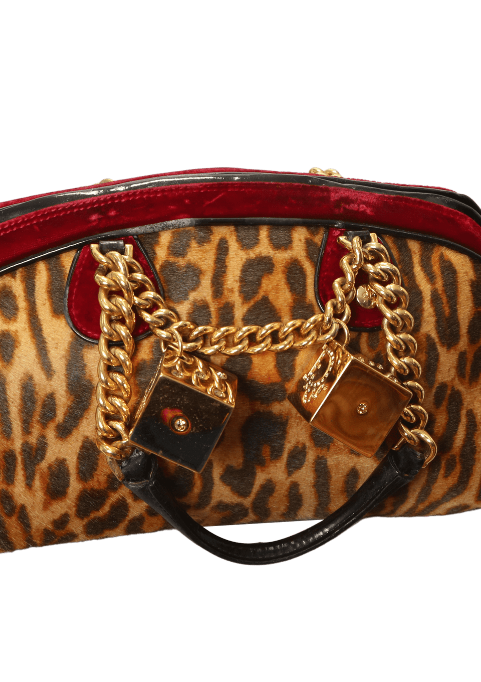 VINTAGE LEOPARD GAMBLER DICE BAG
