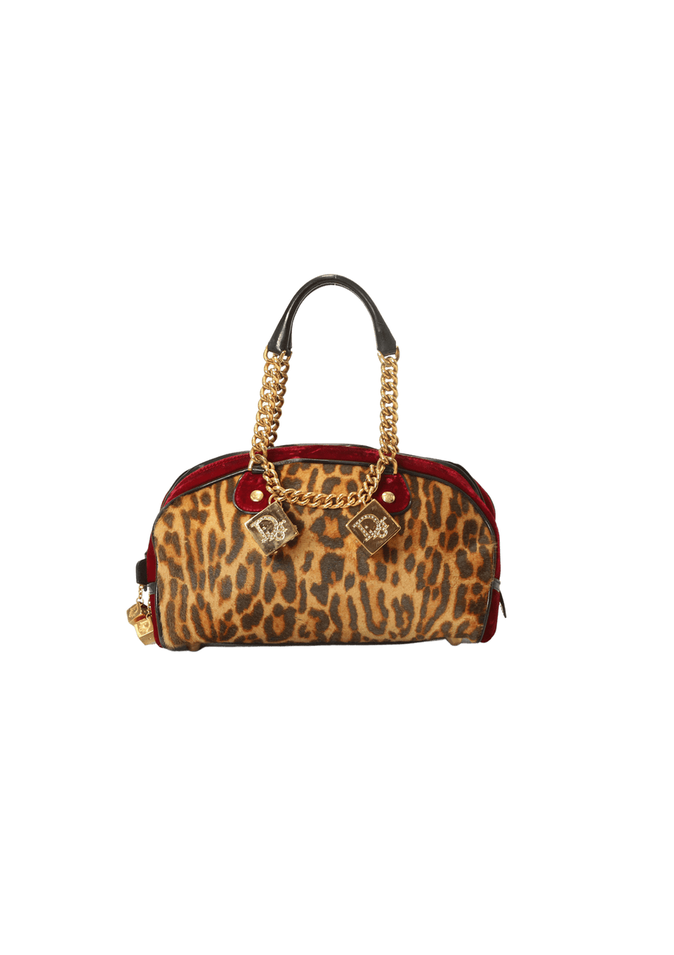 VINTAGE LEOPARD GAMBLER DICE BAG