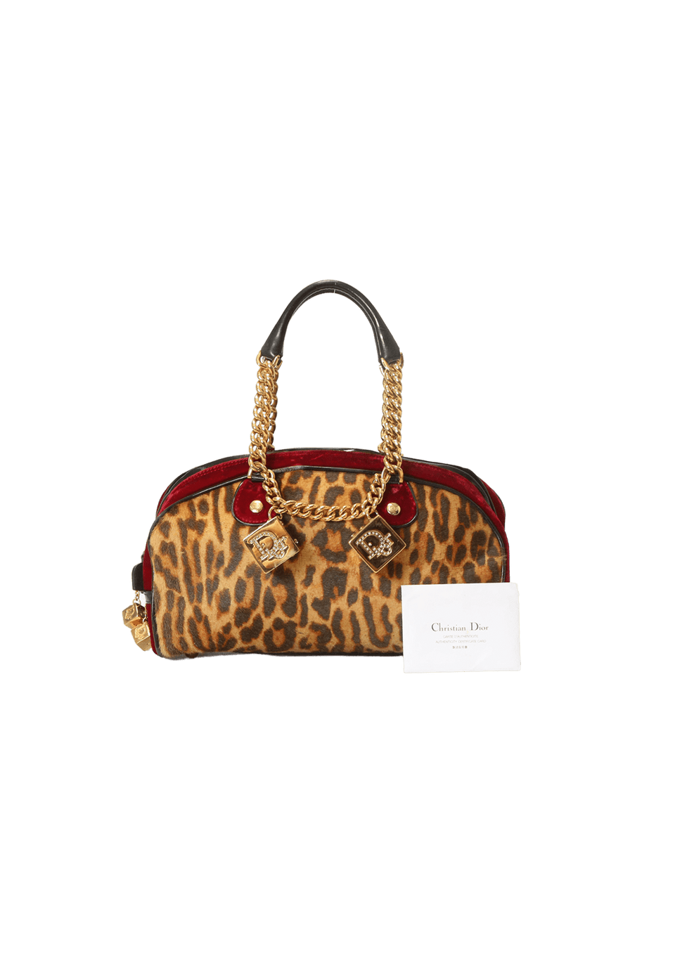 VINTAGE LEOPARD GAMBLER DICE BAG