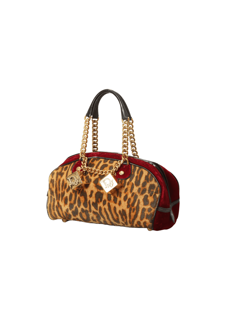 VINTAGE LEOPARD GAMBLER DICE BAG
