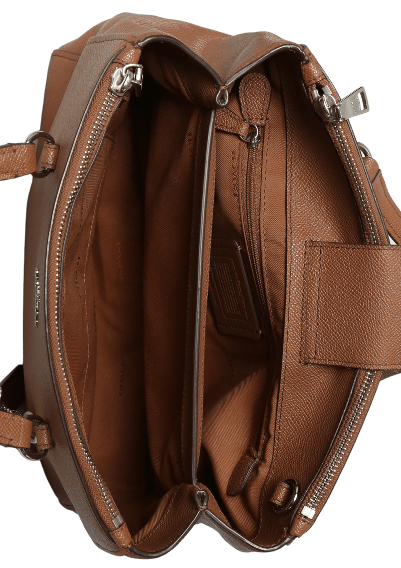 DOUBLE ZIP LEATHER BAG