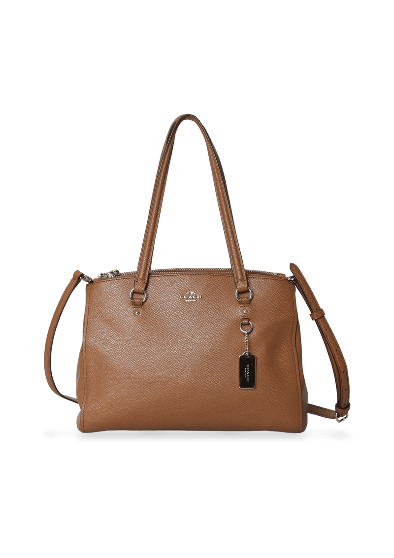 DOUBLE ZIP LEATHER BAG