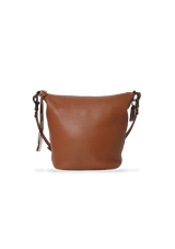 GRAINED LEATHER BUCKET BAG