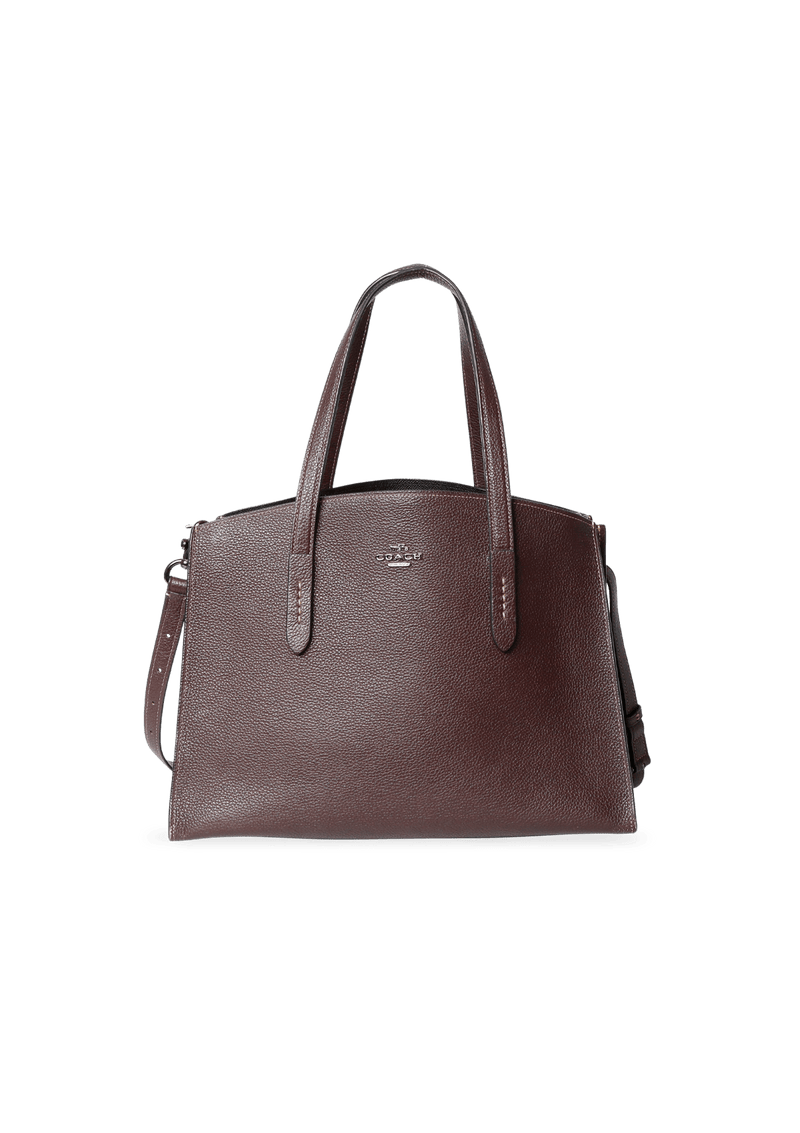 GRAINED SATCHEL BAG