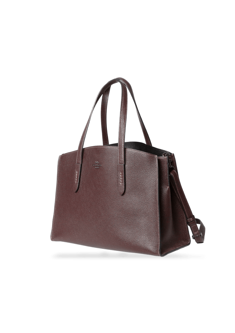 GRAINED SATCHEL BAG