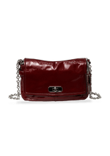 PATENT LEATHER FLAP BAG