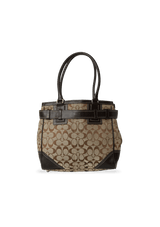 SIGNATURE CANVAS BELTED BAG