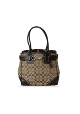 SIGNATURE CANVAS BELTED BAG