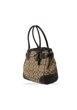 SIGNATURE CANVAS BELTED BAG