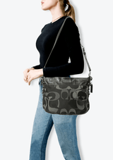 SIGNATURE CANVAS SHOULDER BAG