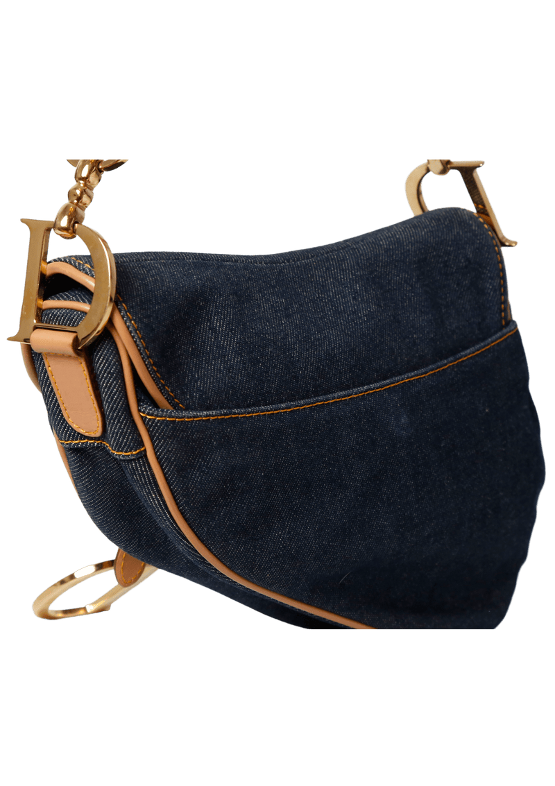 DENIM SADDLE BAG