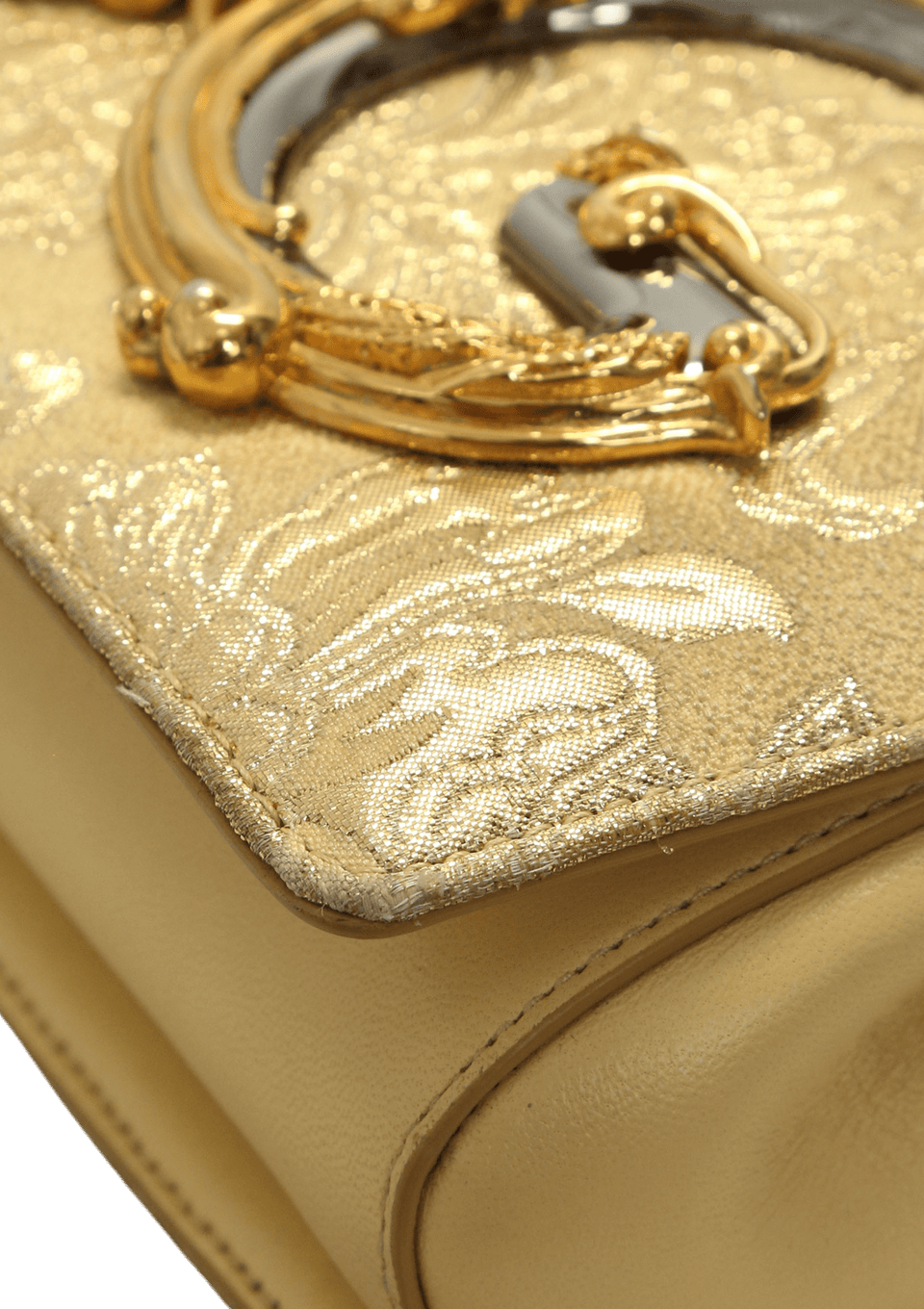 BOLSA DOLCE & GABBANA BROCADE DG GIRLS DOURADO ORIGINAL – Gringa