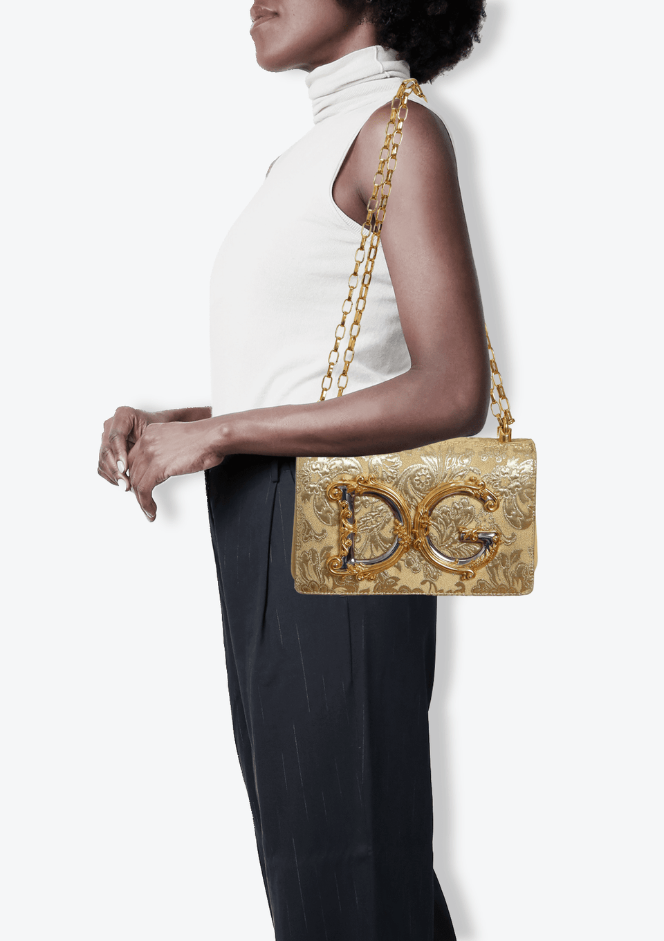 Dolce & Gabbana D&G ゴールド パーティーバッグ BOLSA DOLCE & GABBANA BROCADE DG GIRLS DOURADO ORIGINAL – Gringa