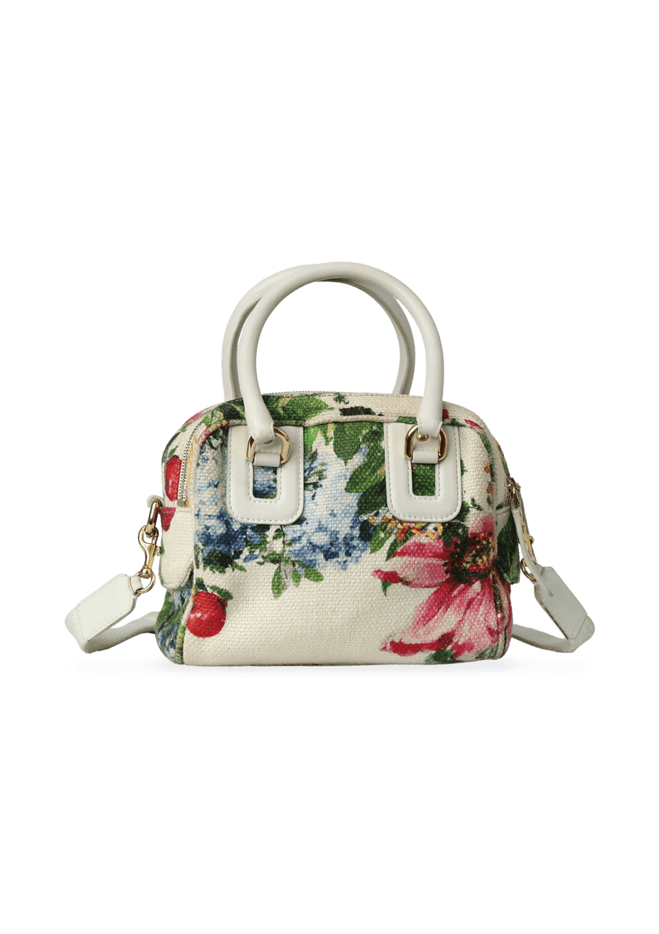 FLORAL CANVAS SATCHEL