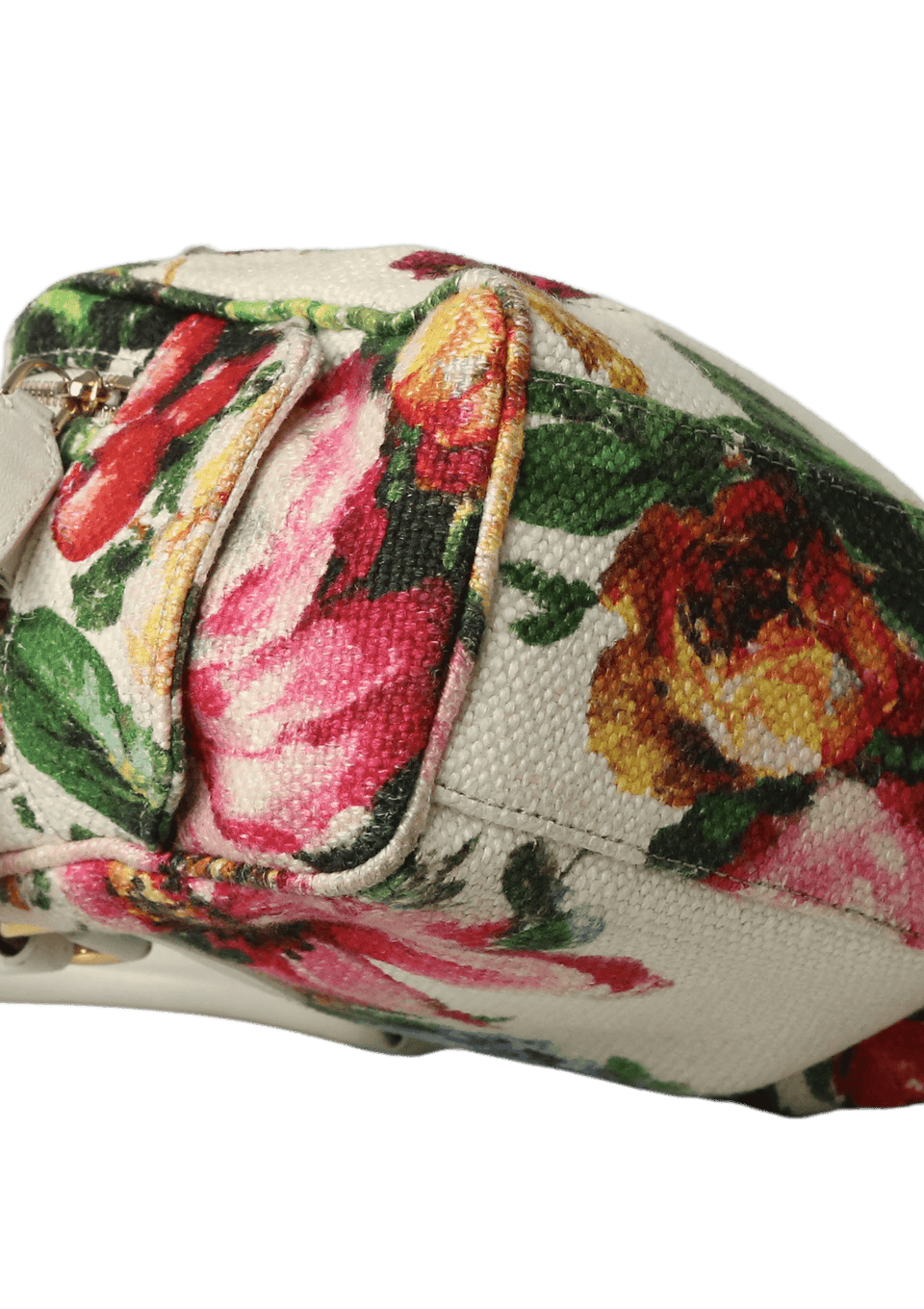 FLORAL CANVAS SATCHEL