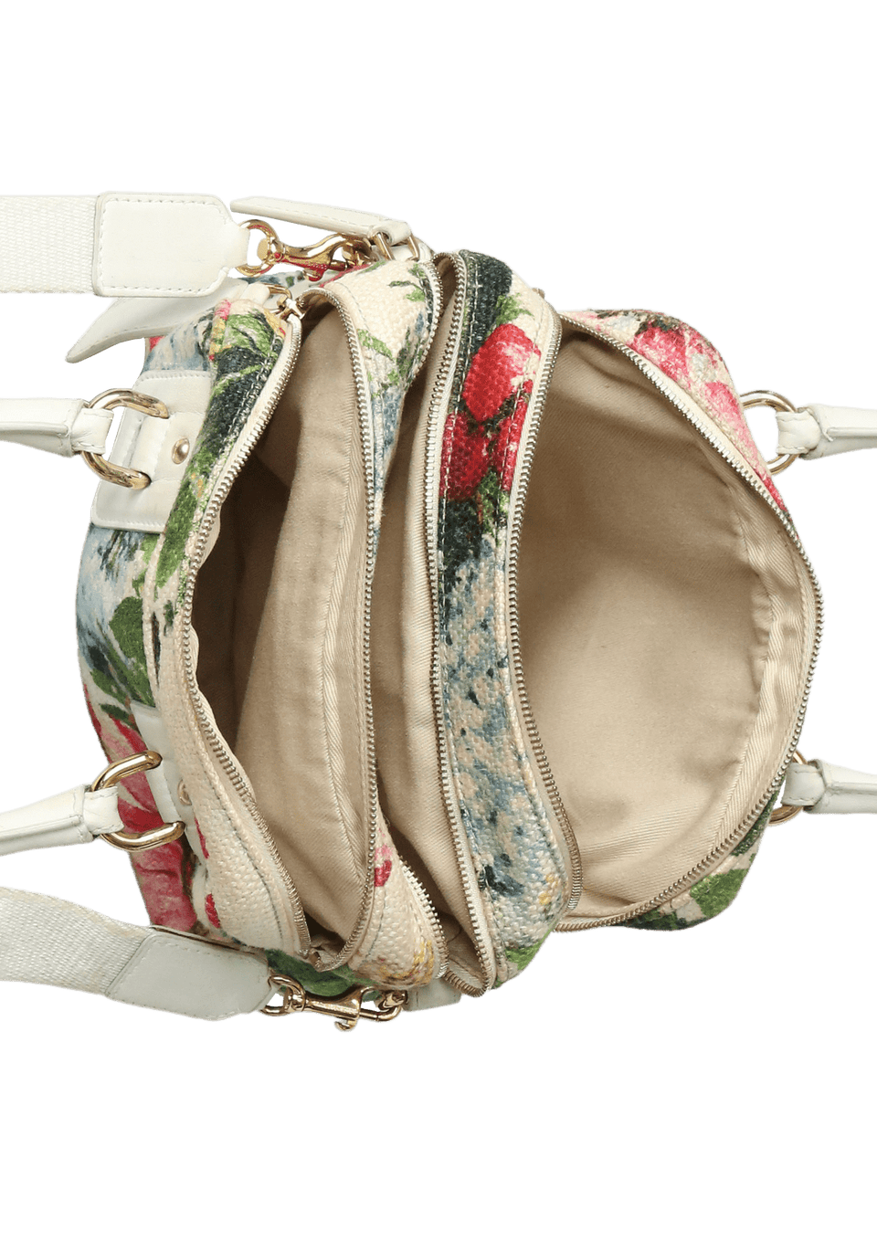 FLORAL CANVAS SATCHEL