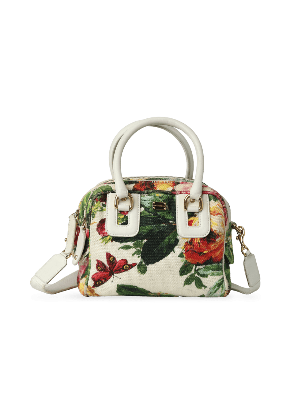 FLORAL CANVAS SATCHEL